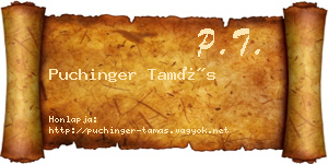 Puchinger Tamás névjegykártya